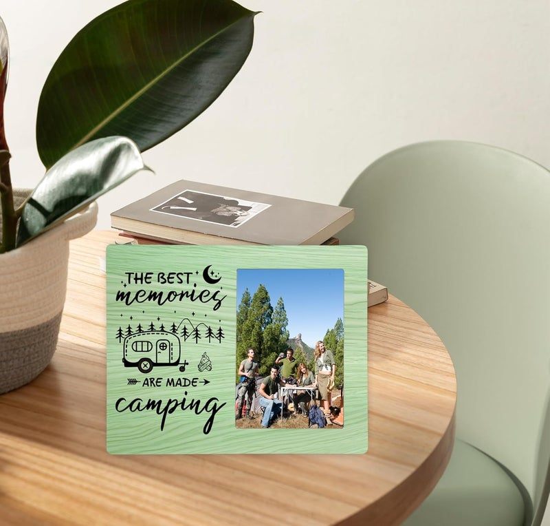 CAIFZ Camping Photo Frame Gifts for Family, The Best Memories are Made Camping Picture Frame, 4x6 inch Photo - Image 5